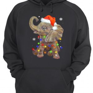 Elephant Santa Christmas Light shirt 2 Elephant Santa Christmas Light shirt 3