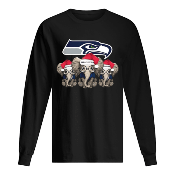 Elephant Santa Seattle Seahawks shirt