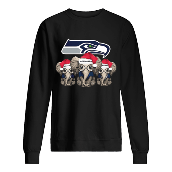 Elephant Santa Seattle Seahawks shirt