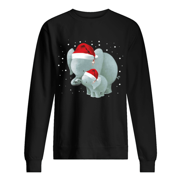 Elephants Mom And Baby Christmas shirt