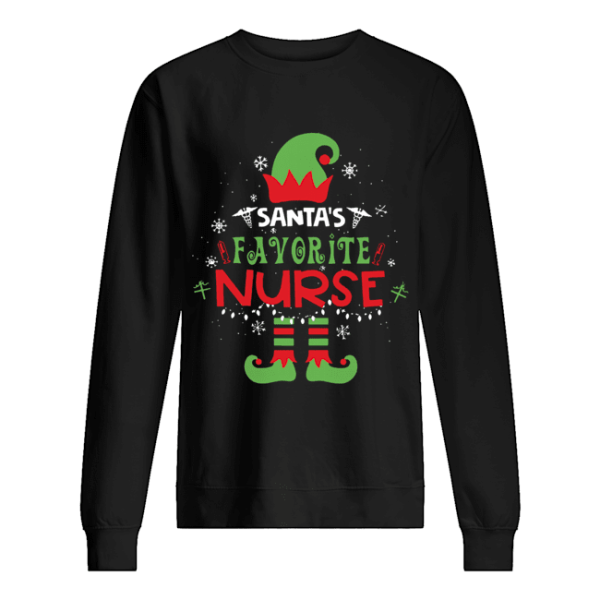 Elf Santa Favorite Nurse Christmas shirt