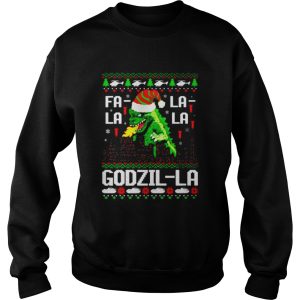 Fa La La La Godzilla Christmas shirt 2 Fa La La La Godzilla Christmas shirt 3