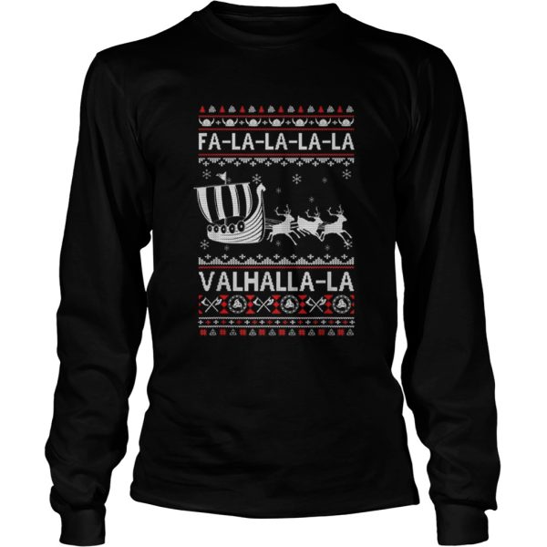 Fa La La Valhalla Viking Ship Ugly Christmas shirt