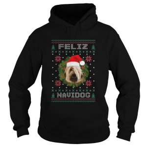 Feliz Navidog Briard Dog Santa Hat Ugly Christmas shirt Feliz Navidog Briard Dog Santa Hat Ugly Christmas shirt