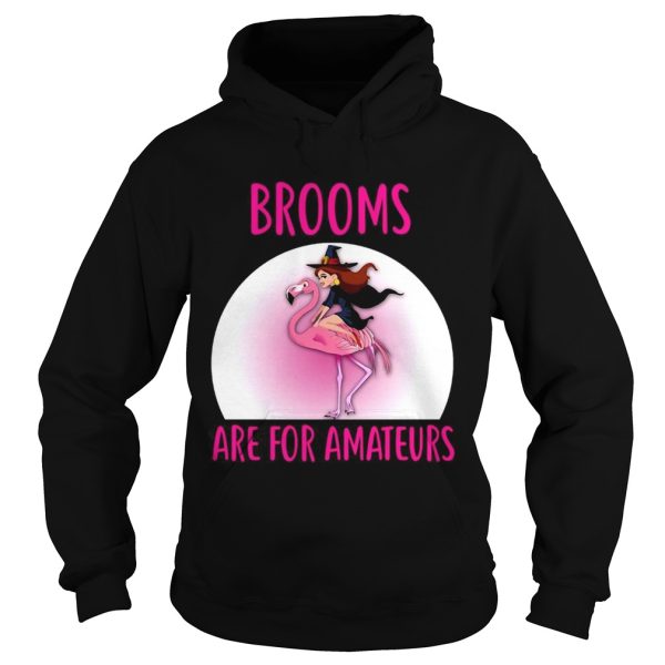 Flamingo Brooms Are For Amateurs Halloween Theme TShirt