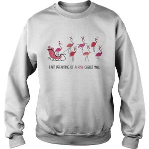 Flamingo I am dreaming of a pink Christmas shirt 3
