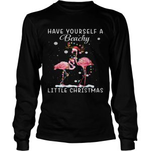 Flamingos Have Yourself A Beachy Little Christmas shirt Flamingos Have Yourself A Beachy Little Christmas shirt