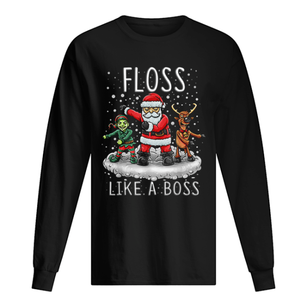 Floss Like A Boss Santa Floss Funny Christmas Gift shirt