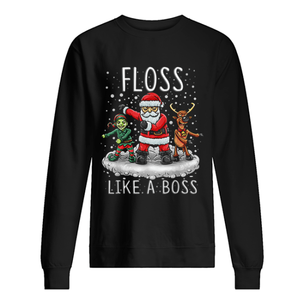 Floss Like A Boss Santa Floss Funny Christmas Gift shirt