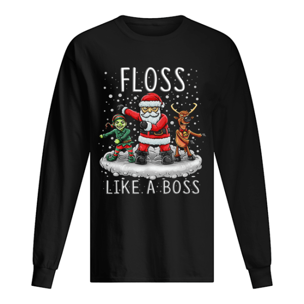 Floss Like A Boss Santa Floss Funny Christmas T Shirt