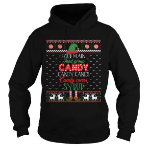Four Main Food Groups Elf Buddy Christmas Pajama Ugly shirt Four Main Food Groups Elf Buddy Christmas Pajama Ugly shirt