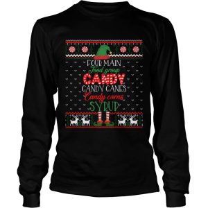 Four Main Food Groups Elf Buddy Christmas Pajama Ugly shirt Four Main Food Groups Elf Buddy Christmas Pajama Ugly shirt