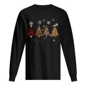 Four Tree Christmas Pattern Cloth Leopard Print Xmas Gift shirt Four Tree Christmas Pattern Cloth Leopard Print Xmas Gift shirt