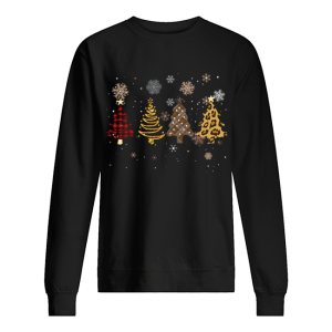 Four Tree Christmas Pattern Cloth Leopard Print Xmas Gift shirt Four Tree Christmas Pattern Cloth Leopard Print Xmas Gift shirt