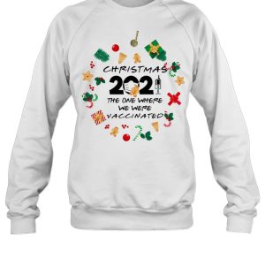 Friends 2021 Christmas ornament The One Where We Were Vaccinated Pandemic holiday christmas ornament shirt 2