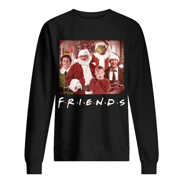 Friends tv show christmas movie characters shirt