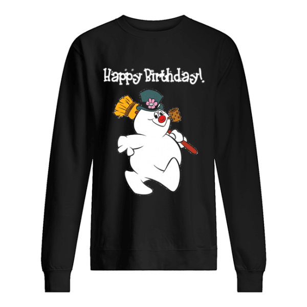 Frosty The Snowman Happy Birthday Christmas Graphic shirt