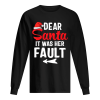 Funny Christmas Couples Shirts Dear Santa It Was Her Fault shirt