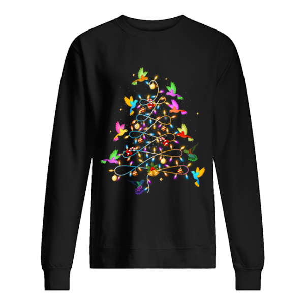 Funny Cute Hummingbirds Christmas Tree shirt