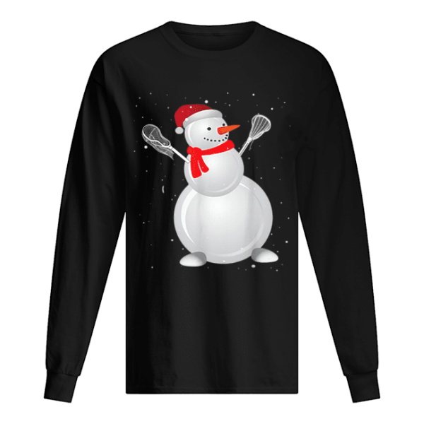 Funny Lacrosse Snowman Christmas Pajamas Matching shirt