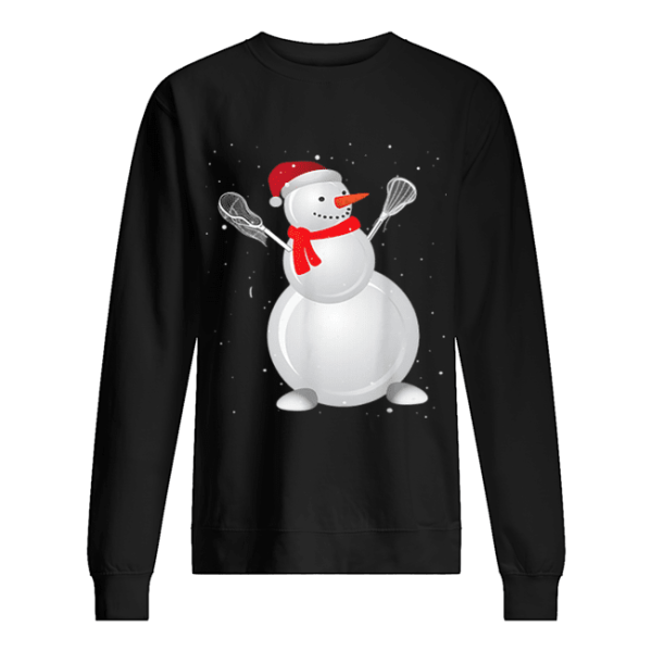 Funny Lacrosse Snowman Christmas Pajamas Matching shirt