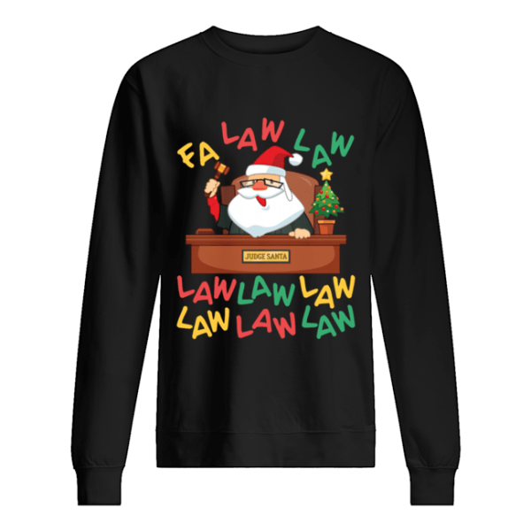 Funny Lawyer Christmas Santa Fa Law Law shirt