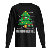 Funny Math Geometry Christmas Tree Geometree Teacher shirt