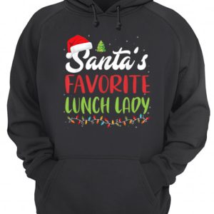 Funny Santa's Favorite Lunch Lady Christmas Gift shirt 3