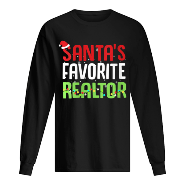 Funny Santa’s Favorite Realtor Estate Agent Christmas Gift shirt