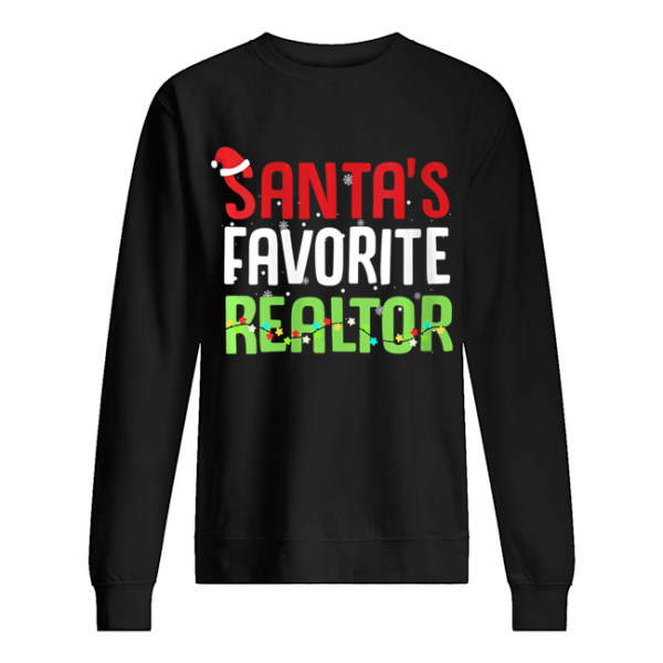 Funny Santa’s Favorite Realtor Estate Agent Christmas Gift shirt