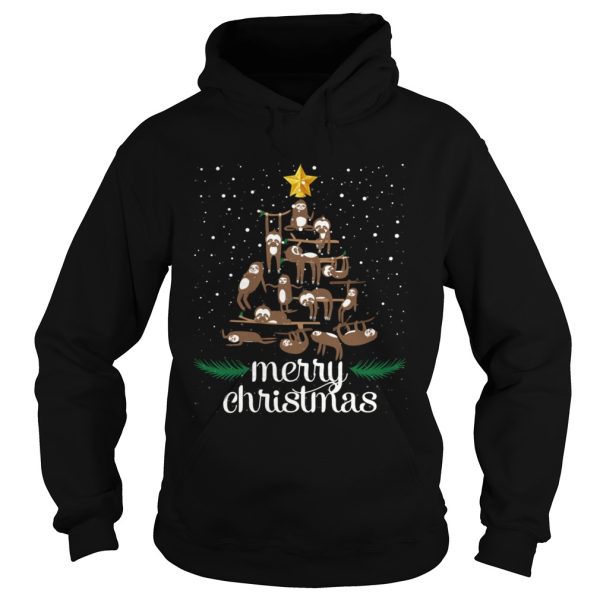 Funny Sloth Christmas Pine Tree Merry Christmas TShirt