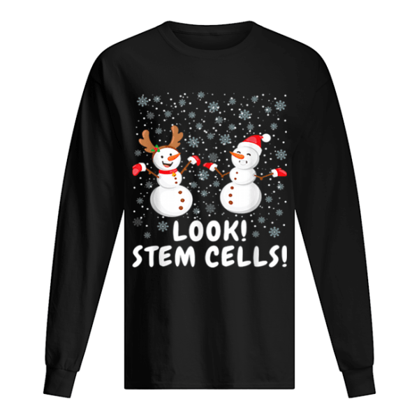 Funny Stem Cell Snowman Christmas Science Tee shirt