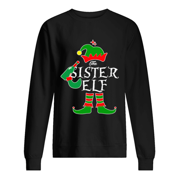 Funny The Sister Elf Family Matching Group Christmas shirt