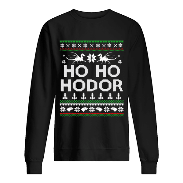 Game of throne HO HO Hodor Christmas Hoodie T Shirt