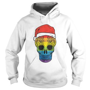 Gay Pride Santa Hat Sugar Skull LGBT Christmas Mexican shirt 1