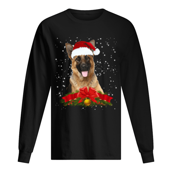 German Shepherd In Christmas Hat Funny Xmas shirt