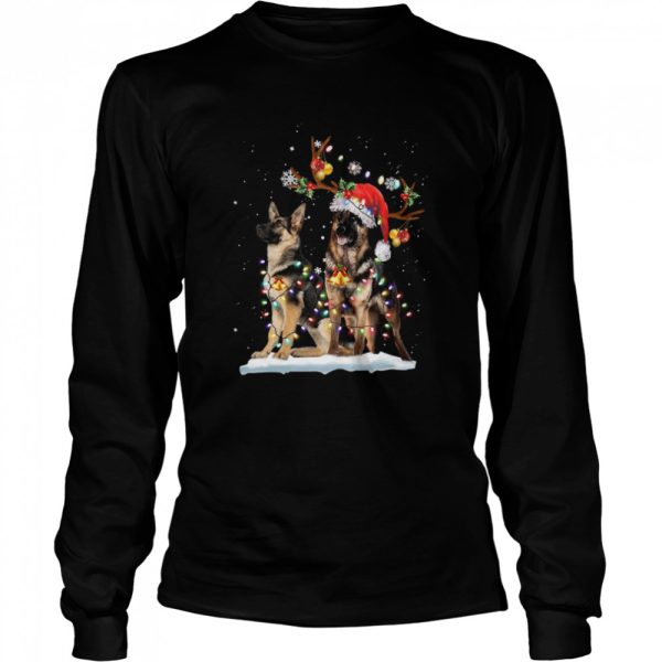 German Shepherds Santa Merry Christmas Light Sweat shirt