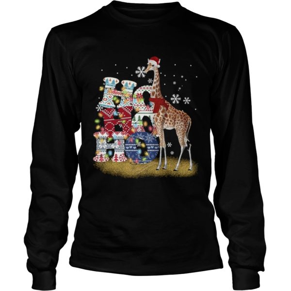 Giraffe Ho Ho Ho Christmas shirt