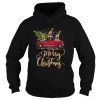 Giraffe driving christmas tree truck shirt