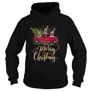 Giraffe driving christmas tree truck shirt Giraffe driving christmas tree truck shirt