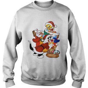 Girls Red Sylvester The Cat And Tweety Bird Christmas shirt 2 Girls Red Sylvester The Cat And Tweety Bird Christmas shirt 3