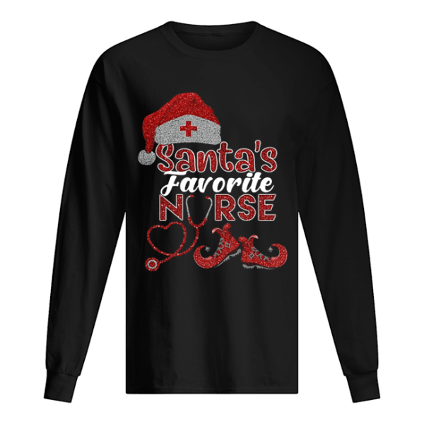 Glitter Santa’s Favorite Nurse Christmas shirt