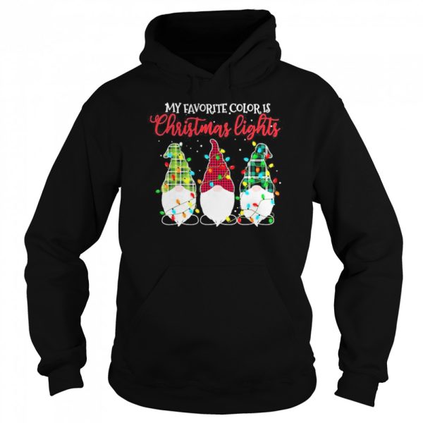 Gnomes My Favorite Color Is Christmas Lights shirt