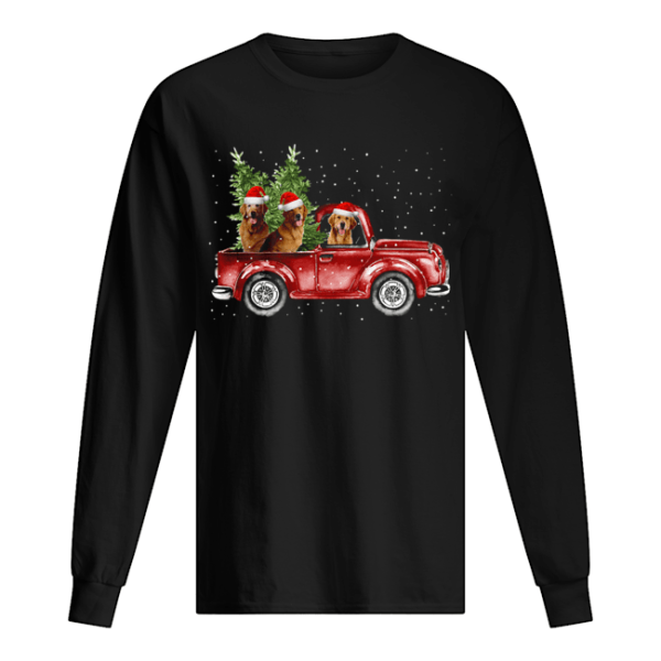 Golden Retriever Christmas Car shirt