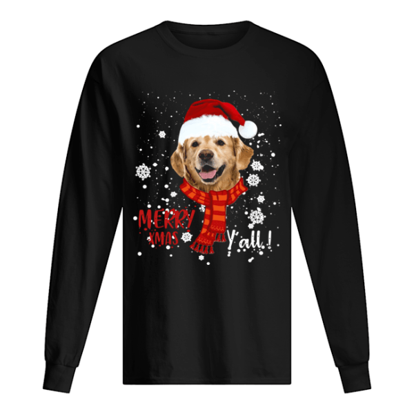 Golden Retriever Merry Xmas Y’all shirt