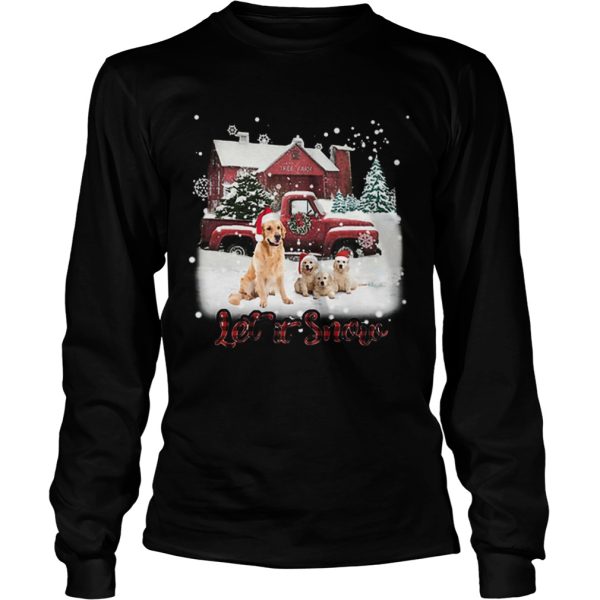 Golden Retriever let it snow Christmas shirt