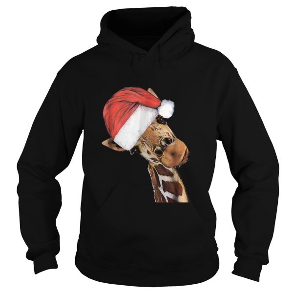 Good Time Giraffe In Santa Christmas Hat shirt