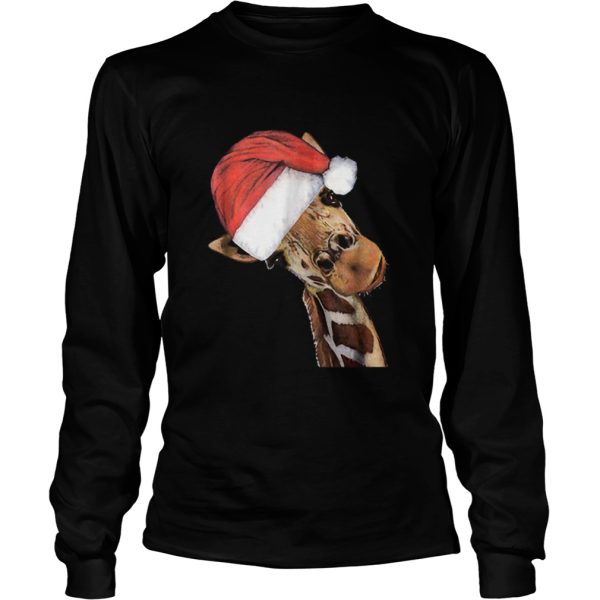 Good Time Giraffe In Santa Christmas Hat shirt