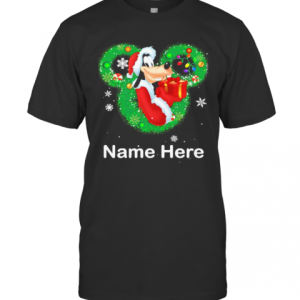 Goofy Dog Mickey Mouse Name Here Christmas T-Shirt Goofy Dog Mickey Mouse Name Here Christmas T-Shirt