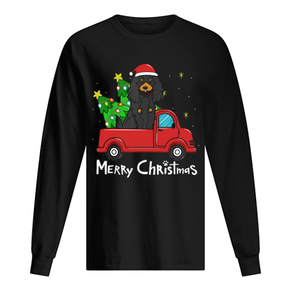 Gordon Setter Christmas Truck Tree Merry Christmas shirt